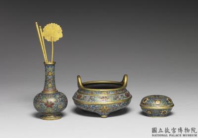 图片[3]-Copper box in cloisonne enamels, Qing dynasty, Qianlong reign (1736-1795)-China Archive